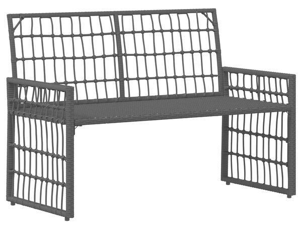VidaXL Kerti pad Egyszínű Fekete és Sötétszürke 116 x 55 x 82 cm
