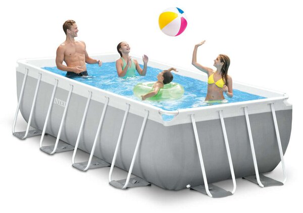Intex Prism Frame 400x200x100cm Prémium Fémvázas medence szett, vízforgatóval és létrával (26788NP)
