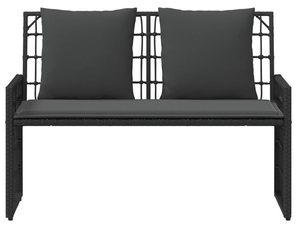 VidaXL Kerti pad Egyszínű Fekete és Sötétszürke 116 x 55 x 82 cm