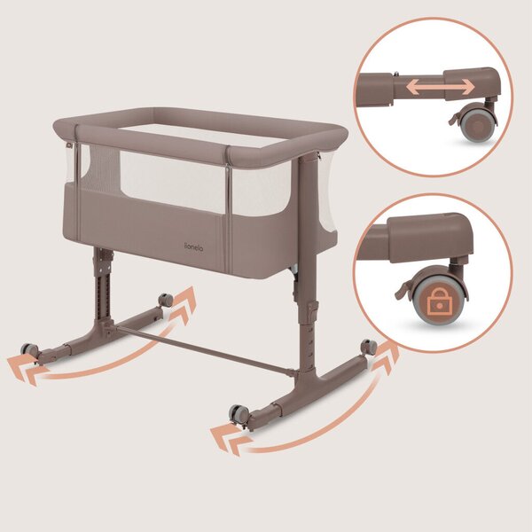 Lionelo Aurora 3in1 babaöböl, babaágy és bölcső - Beige Taupe