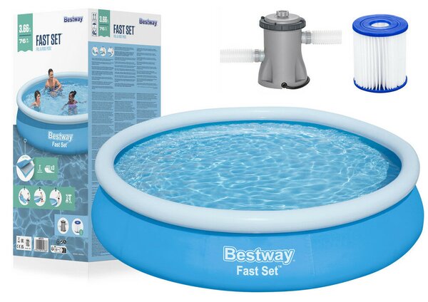 Bestway Fast Set Felfújható Medence - Szűrővel - 366x76cm