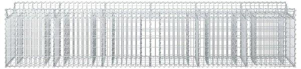 VidaXL Gabion emelt ágy 2 db 300 x 50 x 60 cm Horganyzott Acél Ezüst