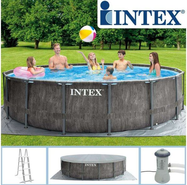 Intex Prism Greywood Keretes Medence - 457 x 122 cm