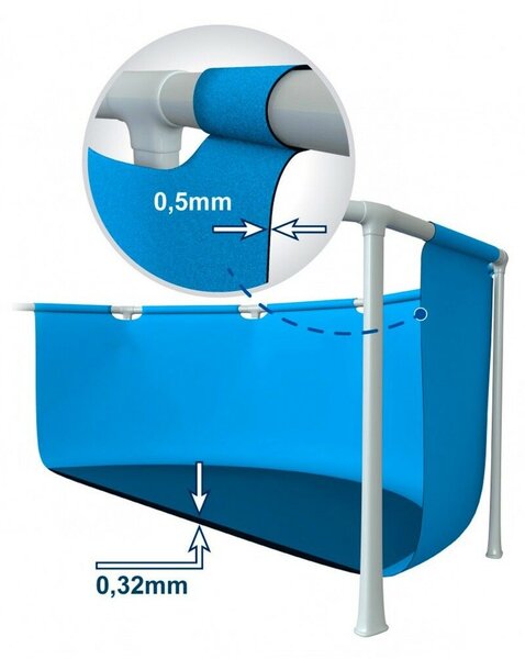 Medence fém váz Intex, 366x76 cm, 6500 liter, kerek