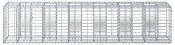 VidaXL Gabion emelt ágy 2 db 260 x 60 x 55 cm Horganyzott Acél Ezüst