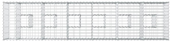 VidaXL Gabion emelt ágy 2 db 260 x 60 x 55 cm Horganyzott Acél Ezüst