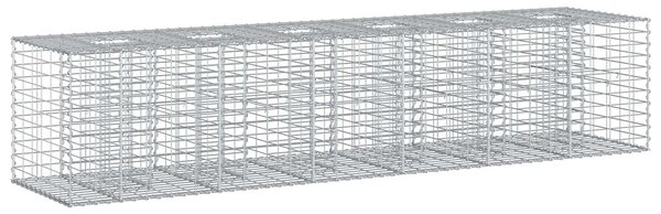 VidaXL Gabion emelt ágy 2 db 260 x 60 x 55 cm Horganyzott Acél Ezüst