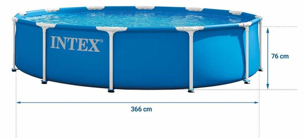 Intex kör alakú vázas kerti medence szivattyúval 366x76 cm
