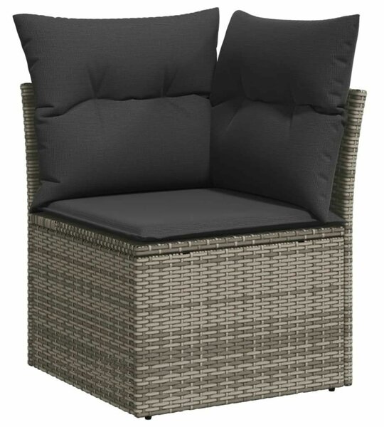 VidaXL Polyrattan Kerti Ülőgarnitúra - 9 részes - Szürke
