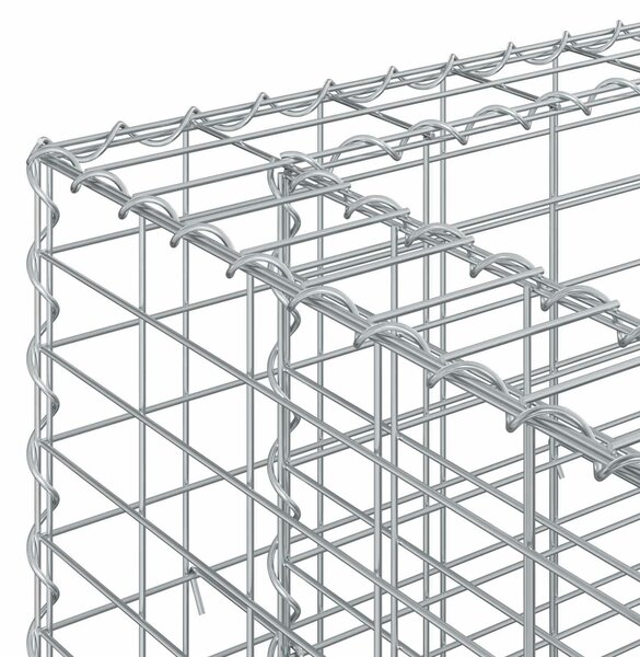 VidaXL Gabion emelt ágy 2 db 330 x 50 x 80 cm Horganyzott Acél Ezüst