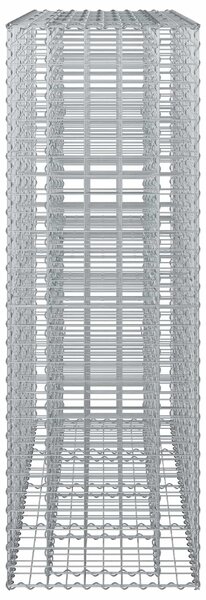 VidaXL Gabion emelt ágy 2 db 170 x 50 x 150 cm Horganyzott Acél Ezüst