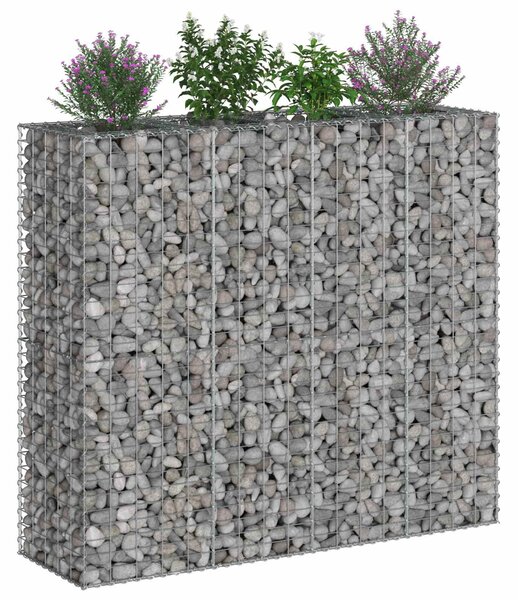 VidaXL Gabion emelt ágy 2 db 170 x 50 x 150 cm Horganyzott Acél Ezüst