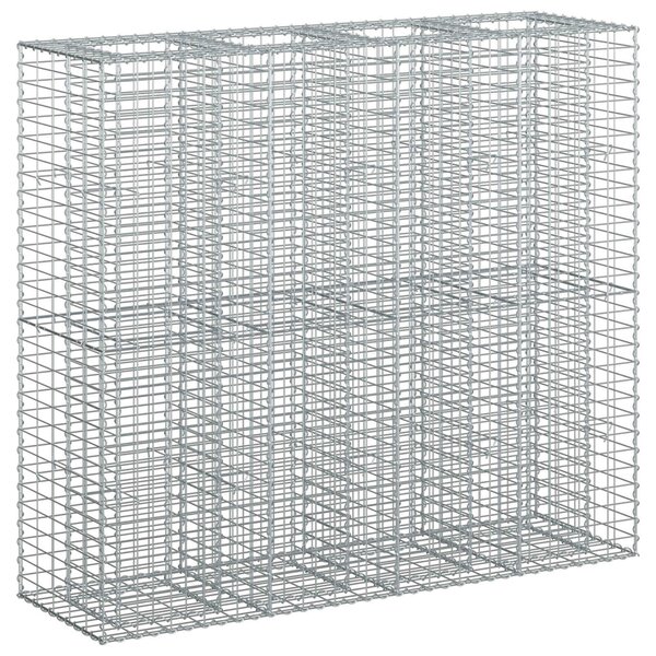 VidaXL Gabion emelt ágy 2 db 170 x 50 x 150 cm Horganyzott Acél Ezüst