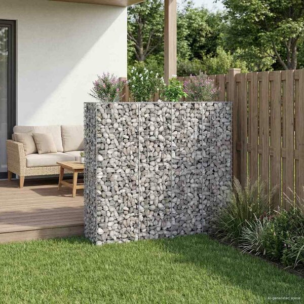 VidaXL Gabion emelt ágy 2 db 170 x 50 x 150 cm Horganyzott Acél Ezüst