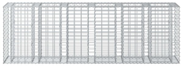 VidaXL Gabion emelt ágy 2 db 250 x 50 x 80 cm Horganyzott Acél Ezüst