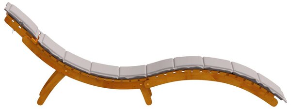 VidaXL Napozóágy 2 Db Barna, Taupe Tömör akácfa, Szövet 184 x 55 x 64 cm