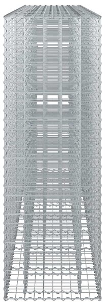 VidaXL Gabion emelt ágy 4 db 330 x 50 x 150 cm Horganyzott Acél Ezüst