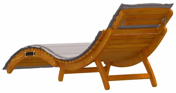 VidaXL Napozóágy 2 Db Barna, Taupe Tömör akácfa, Szövet 184 x 55 x 64 cm