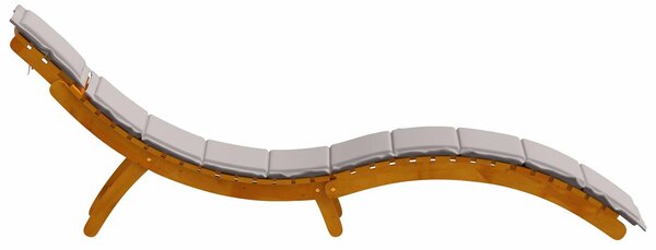VidaXL Napozóágy 2 Db Barna, Taupe Tömör akácfa, Szövet 184 x 55 x 64 cm