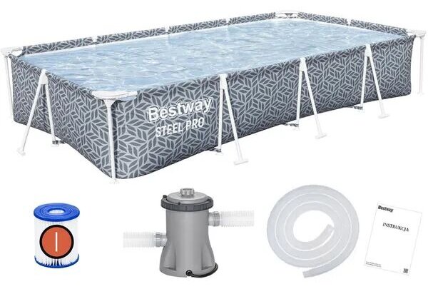 Bestway Steel Pro acélvázas medence szett 366×201×66 cm, 4000 l, pumpával