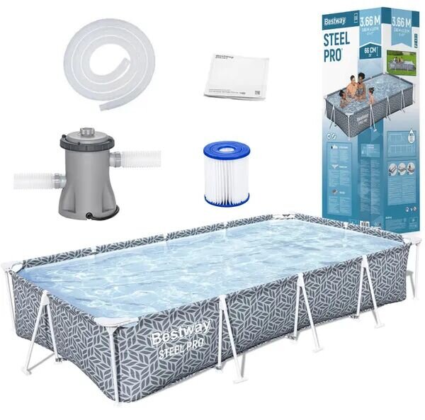 Bestway Steel Pro acélvázas medence szett 366×201×66 cm, 4000 l, pumpával