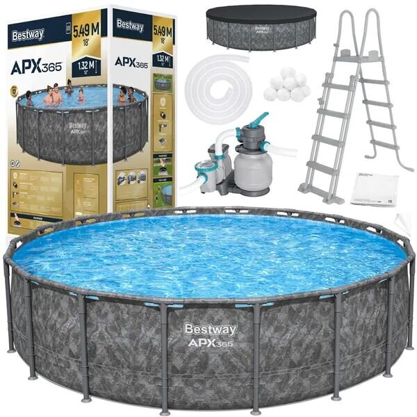 Bestway APX fémvázas kerek medence szett homokszűrővel 549 x 132 cm