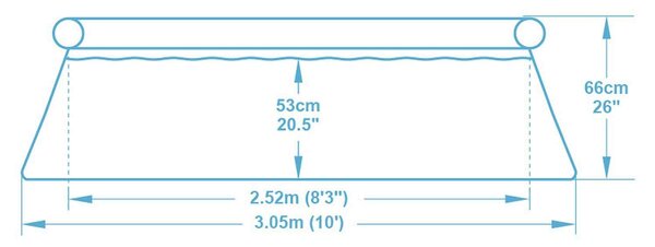 Bestway Fast Set 305x66cm Puhafalú medence vízforgatóval és szűrőbetéttel (CH57458) - kék