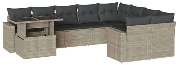 VidaXL Polyrattan Kerti Ülőgarnitúra - 10 részes