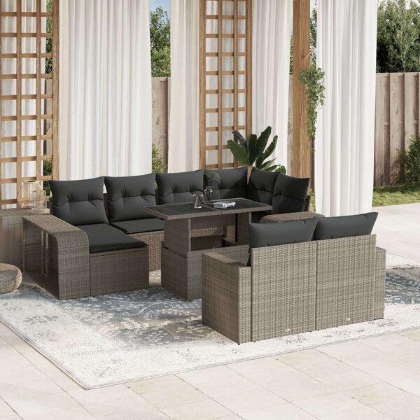 VidaXL Polyrattan Kerti Ülőgarnitúra - 11 részes