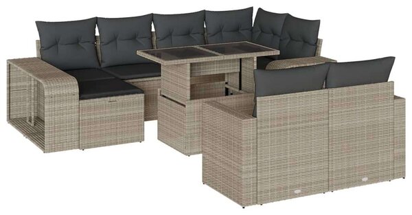 VidaXL Polyrattan Kerti Ülőgarnitúra - 11 részes