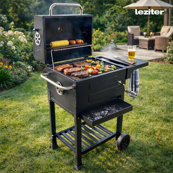 Leziter Helix multifunkciós faszenes kerti grillsütő