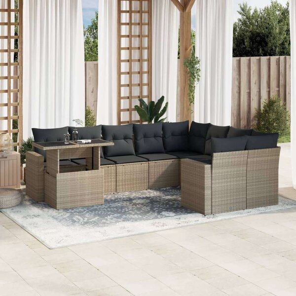 VidaXL Polyrattan Kerti Ülőgarnitúra - 10 részes