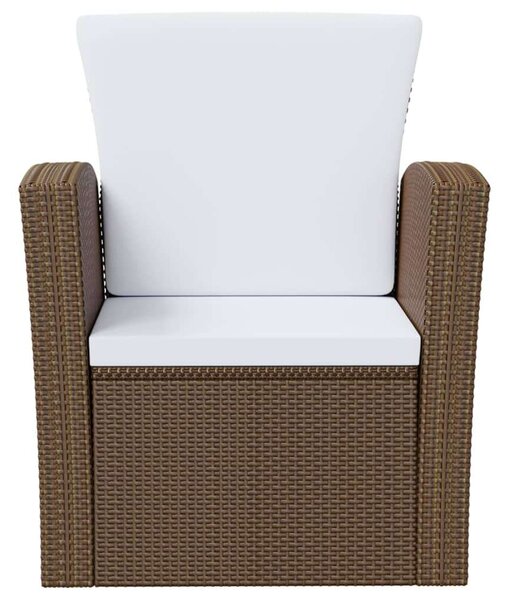 Polyrattan Kerti Bútorszett - 8 részes - Barna