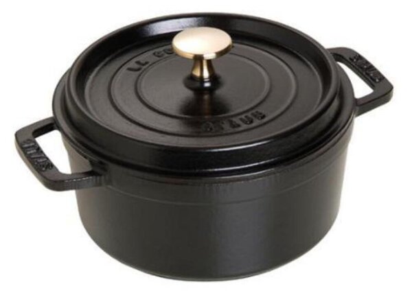 Zwilling Staub Roaster Öntöttvas Kerek sütő-főzőedény fedővel Ø 18cm 1,7L - Fekete