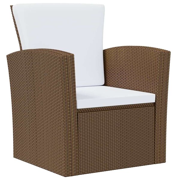 Polyrattan Kerti Bútorszett - 8 részes - Barna