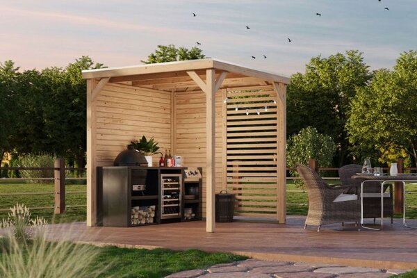 Karibu Cubeco 2. Fa kerti pavilon / modern kerti pavilon 231 cm x 231 cm