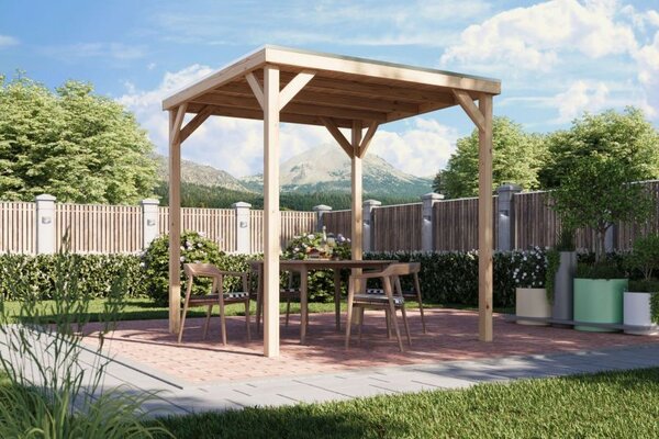 Karibu Cubeco 2. Fa kerti pavilon / modern kerti pavilon 231 cm x 231 cm