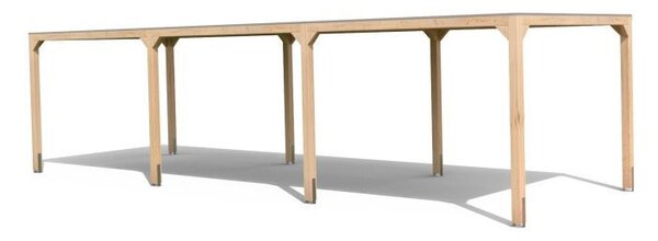 Karibu Kocka 4. Fa kerti pavilon / modern kerti pavilon - 2 hosszabbítással, 934 cm x 320 cm