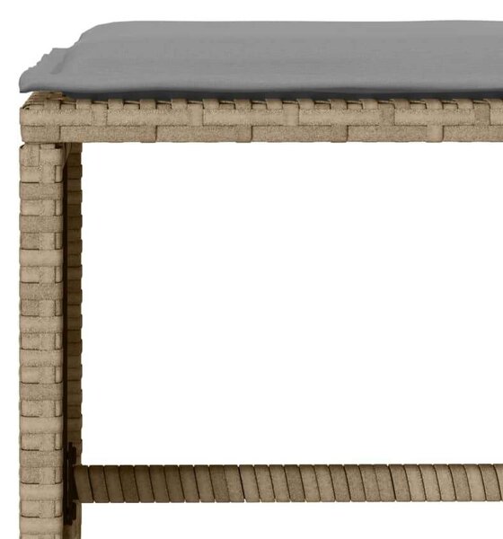 VidaXL 4 részes bézs polyrattan kerti ülőgarnitúra párnákkal