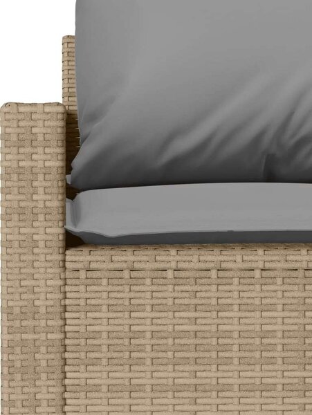 VidaXL 4 részes bézs polyrattan kerti ülőgarnitúra párnákkal