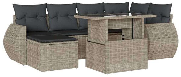 VidaXL Polyrattan Kerti Ülőgarnitúra - 7 részes