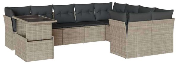 VidaXL Polyrattan Kerti Ülőgarnitúra - 10 részes