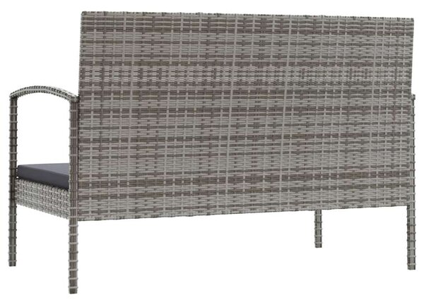 VidaXL Polyrattan Kerti Bútorszett - 8 részes, Szürke