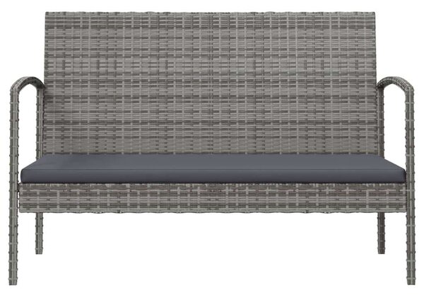 VidaXL Polyrattan Kerti Bútorszett - 8 részes, Szürke