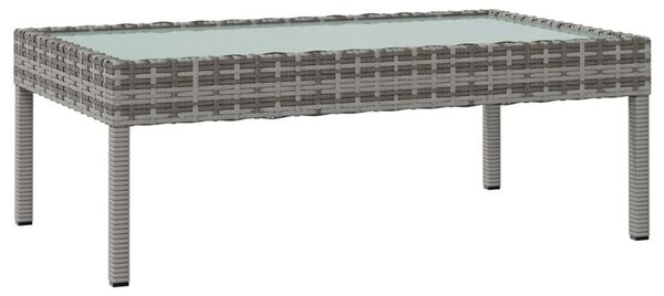 VidaXL Polyrattan Kerti Bútorszett - 8 részes, Szürke