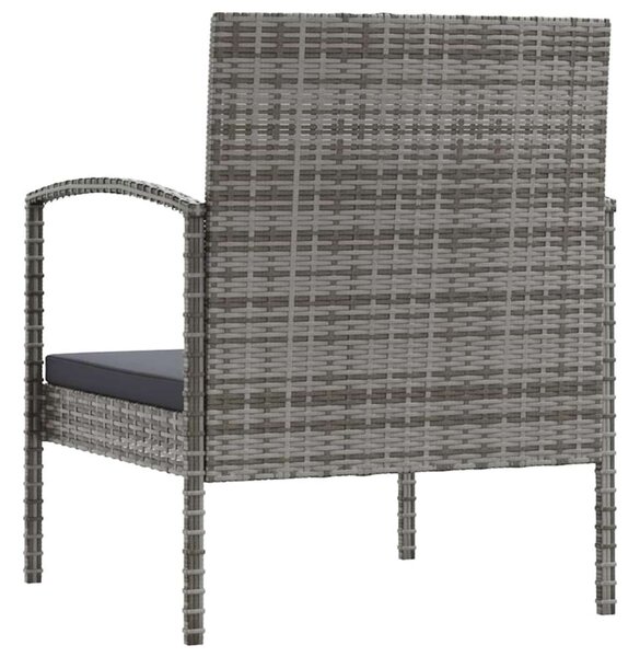 VidaXL Polyrattan Kerti Bútorszett - 8 részes, Szürke