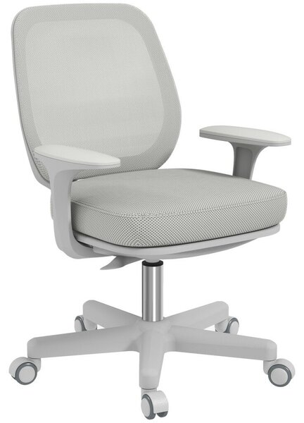 Vinsetto irodai szék, ergonomikus íróasztali szék forgófunkcióval, állítható magasságú, szürke
