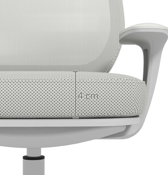 Vinsetto irodai szék, ergonomikus íróasztali szék forgófunkcióval, állítható magasságú, szürke