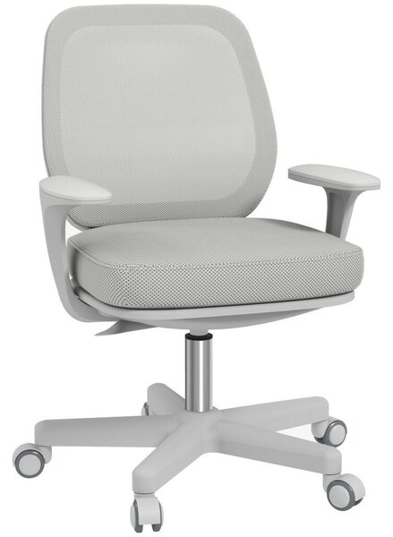 Vinsetto irodai szék, ergonomikus íróasztali szék forgófunkcióval, állítható magasságú, szürke