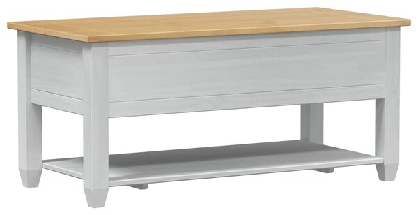 VidaXL Dohányzóasztal fiókkal Fehér 100 x 48 x 45 cm Tömör Fenyőfa